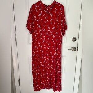 Erika II Studio floral maxi collared dress 2X